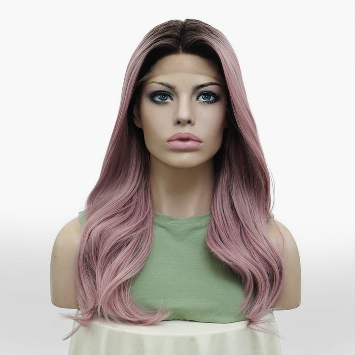 Angela Collection - Lona collection T part glue less wigs blonde&brown&pink&blue - Imstylewigs