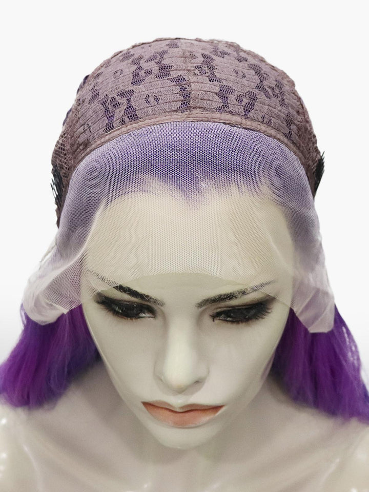 Brandi Queen - Purple And Blue Ombre Long Wave Lace Front Synthetic Wig - S73 - 2204 - raise - Imstylewigs