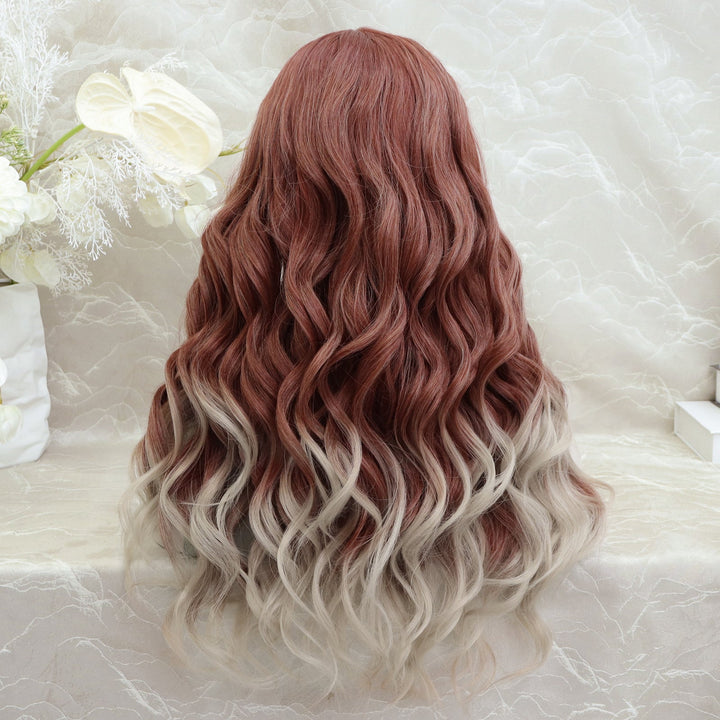 Brenda Collection - Ragen T part cinnamon red wavy style 24 inches - Imstylewigs