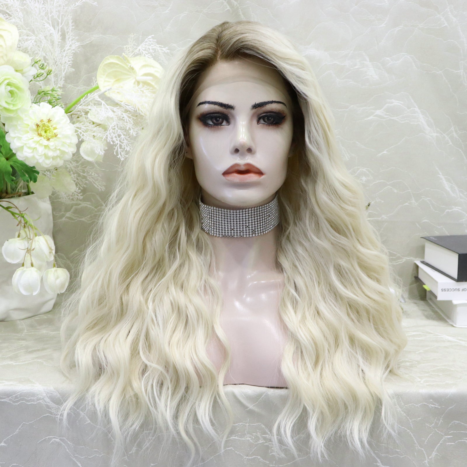 Blonde water wave lacefront wig 24inches store