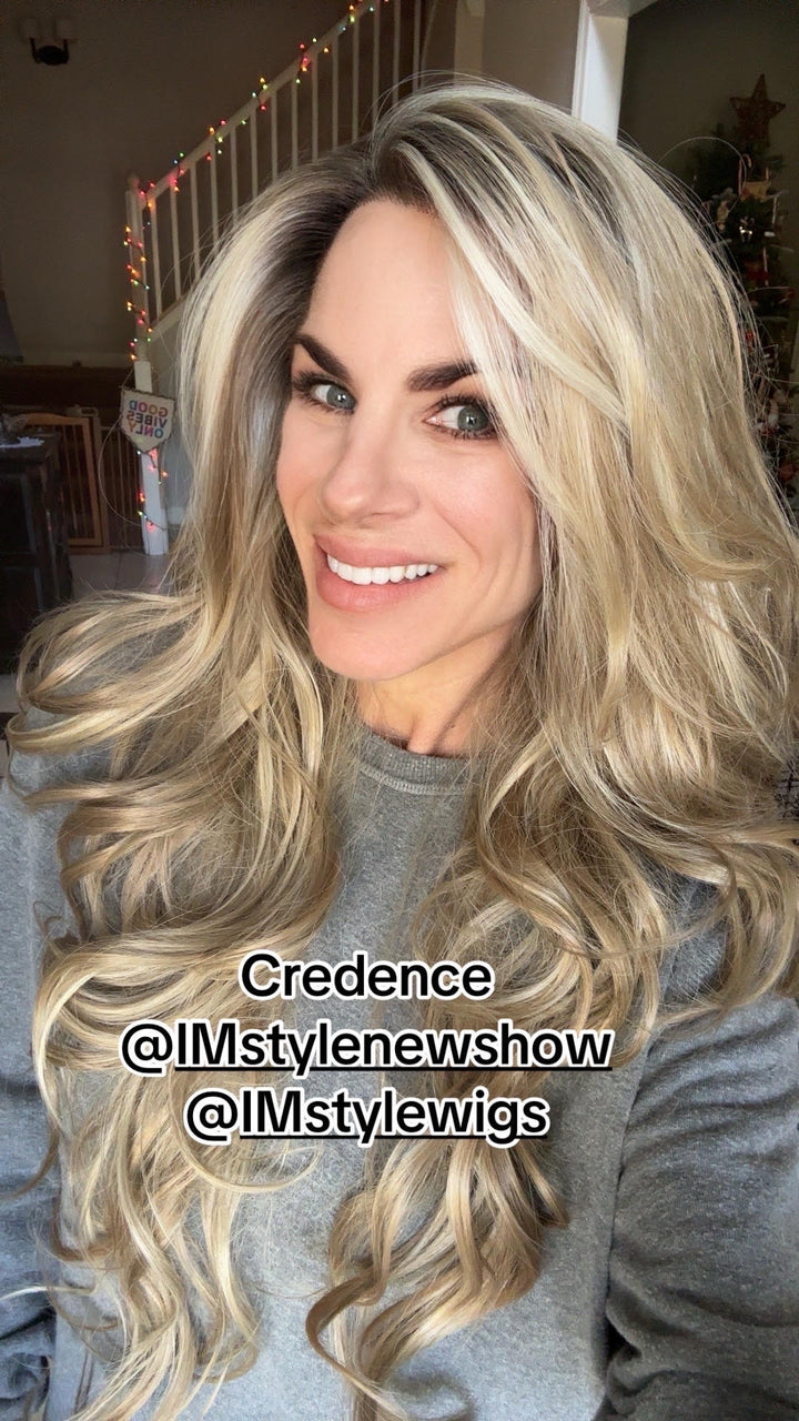 Credence big Volume Wavy long Blonde 13*4 lace Front wig F100 - 2410 (ELSA) - Imstylewigs