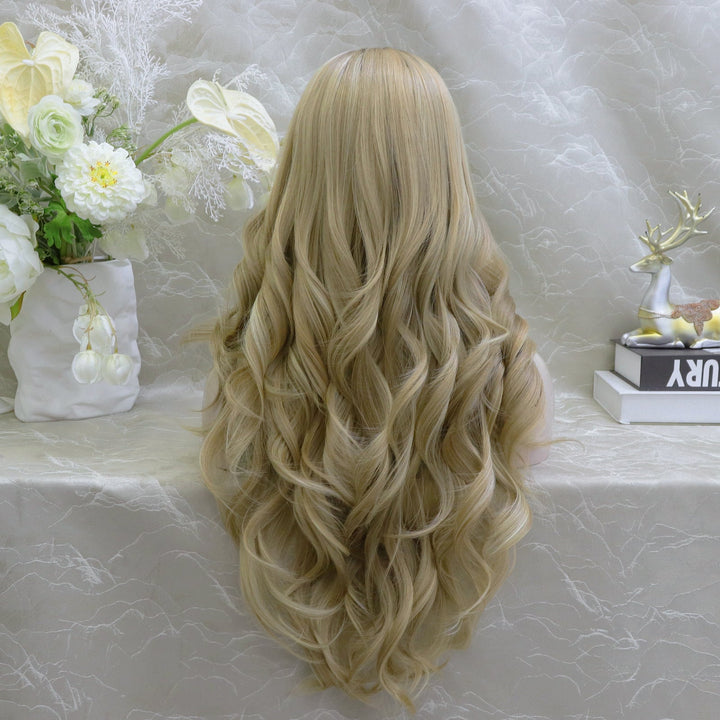 Credence big Volume Wavy long Blonde 13*4 lace Front wig F100 - 2410 (ELSA) - Imstylewigs