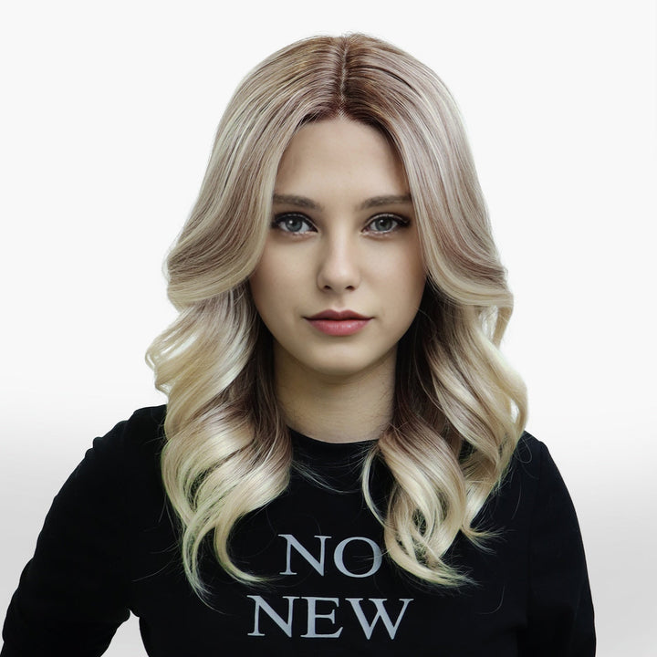 IMstyle Camelia New glueless T Part Synthetic lace wig Blonde with soft rooting shoulder Lenth - TK129 - 2465 - Imstylewigs