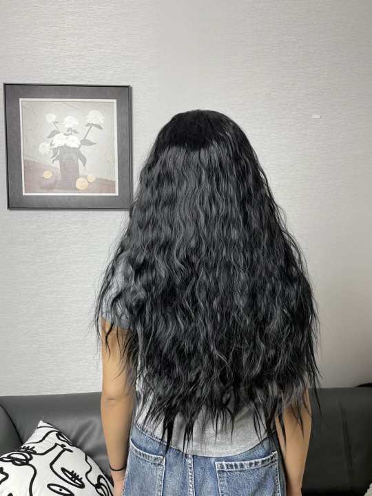 IMstyle Jennie 30 inches 13*3 glue less| Lace Synthetic Wigs | Long Black Hair | Small Water Wave Curly Hair | Everyday Essentials | DIY Hair Accessories | Heat Resistant | W217 - C246 - C13X3 - Imstylewigs