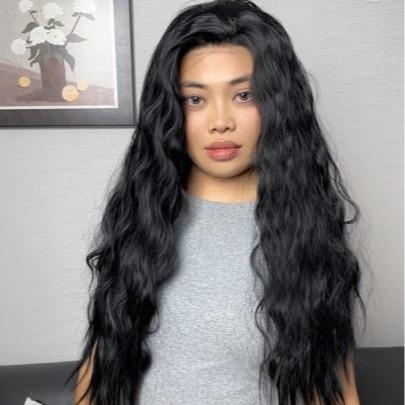 IMstyle Jennie 30 inches 13*3 glue less| Lace Synthetic Wigs | Long Black Hair | Small Water Wave Curly Hair | Everyday Essentials | DIY Hair Accessories | Heat Resistant | W217 - C246 - C13X3 - Imstylewigs