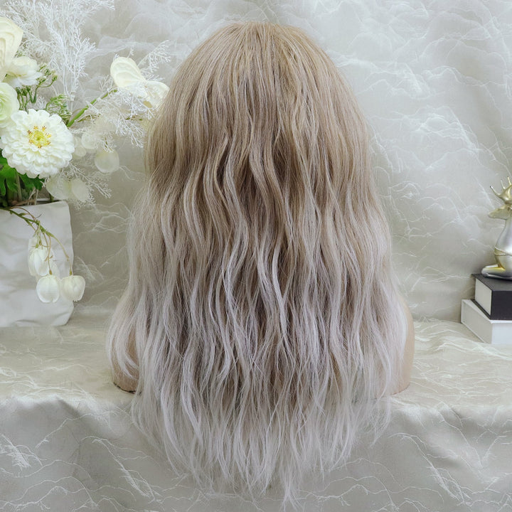 IMstyle Karissa 13*4 free part low density big volum glueless pre pluck dark blonde to white blonde 22 inches natural curls lace front wigs - Imstylewigs