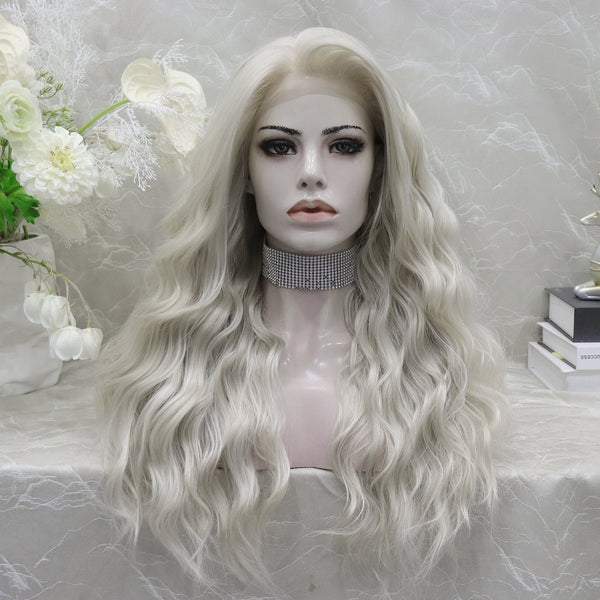 IMstyle Keesha 13*3 free parting pre plucked blonde color with loose water wavy style 26inches lace front wigs - Imstylewigs