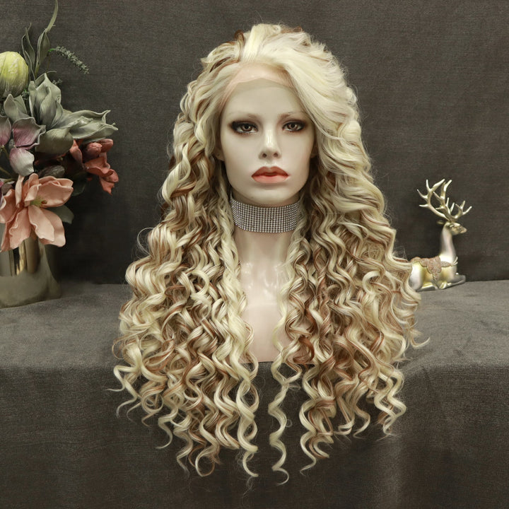 IMstyle Madison deep curly 26‘’ 13*2 lace front wigs grey&red&blonde&black&brown&ombre - Imstylewigs