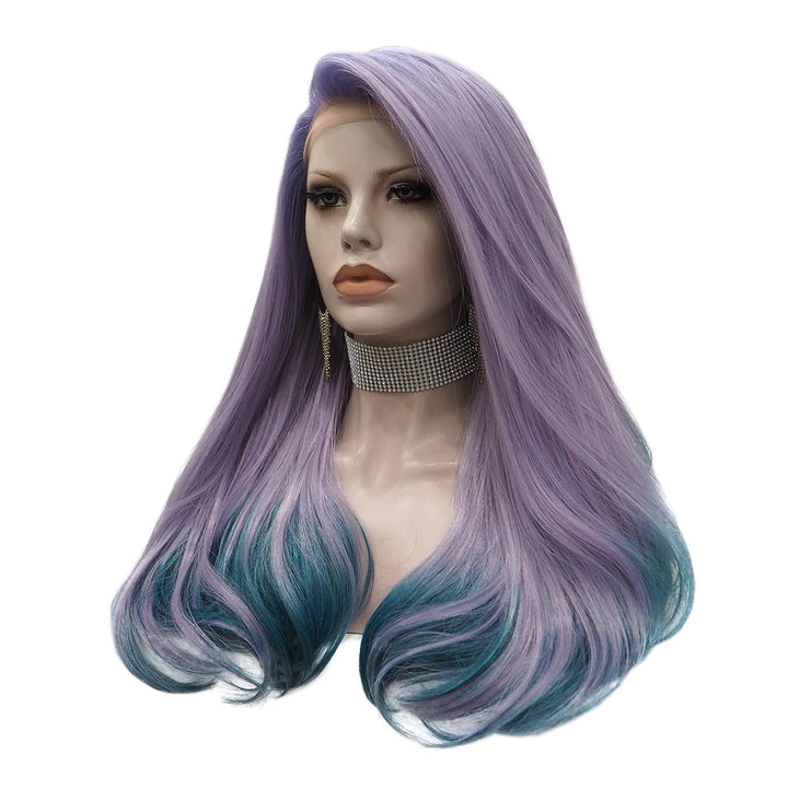 IMstyle Purple Wigs Blue Ends 13*2 free parting Lace front Wig Pride Party Wig - S - W88361 - 2116 - 02 - Imstylewigs