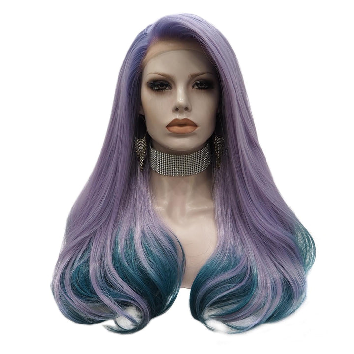 IMstyle Purple Wigs Blue Ends 13*2 free parting Lace front Wig Pride Party Wig - S - W88361 - 2116 - 02 - Imstylewigs