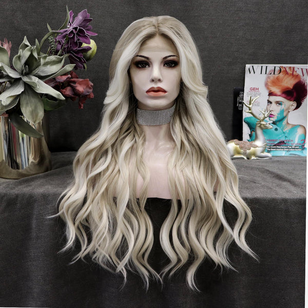 IMstyle Rebecca new ombre color wavy 26 inches dark root T - part lace front TS65 - raise - 2182 - Imstylewigs