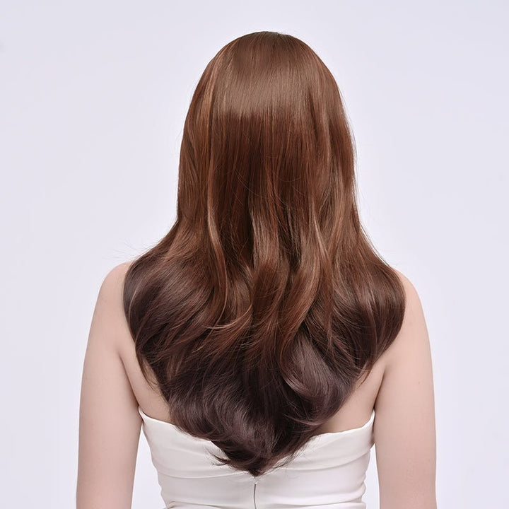 Imstylewigs - Kat - 26 inches chestnut brown wavy lace wigs - Imstylewigs