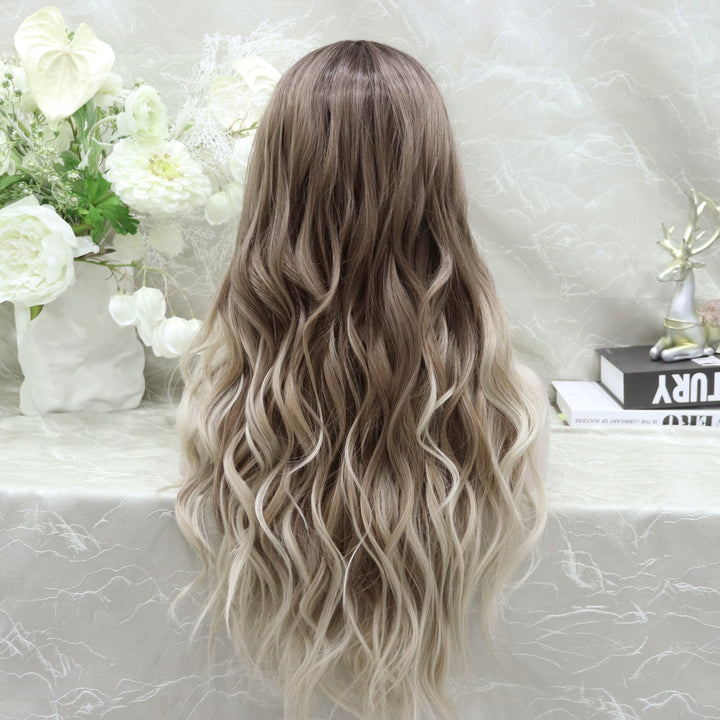 Shannon Ombre Ash Brown to Blonde Body Wave 13*4 Lace Front Wig (ELSA) - Imstylewigs