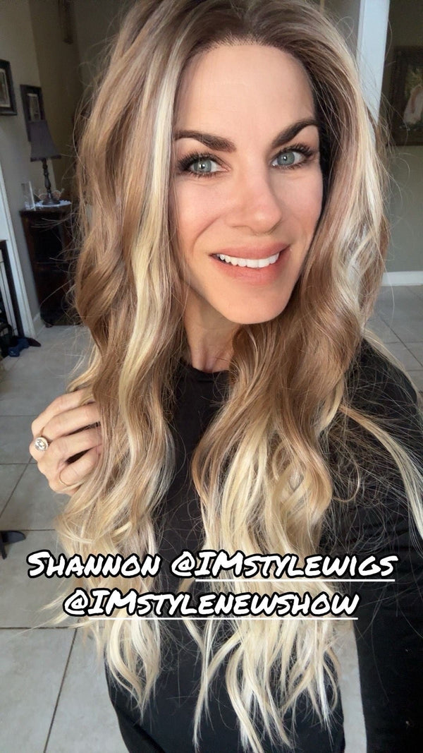 Shannon Ombre Ash Brown to Blonde Body Wave 13*4 Lace Front Wig (ELSA) - Imstylewigs