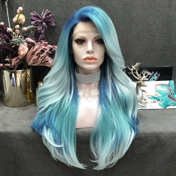 Sky hotsell Blue Beauty Lace Front Wig