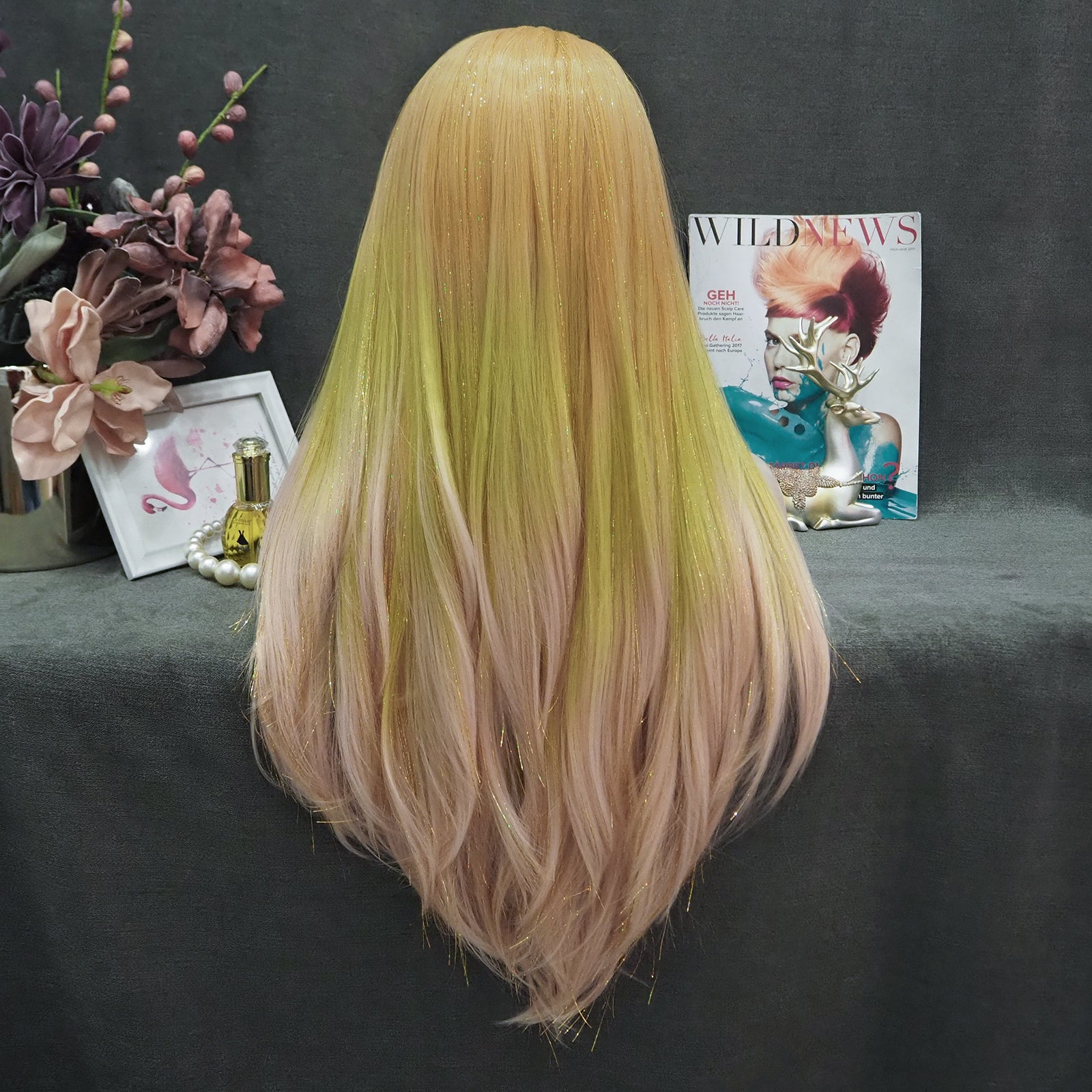 Vanilla 2024 blonde pink dip lace front wig